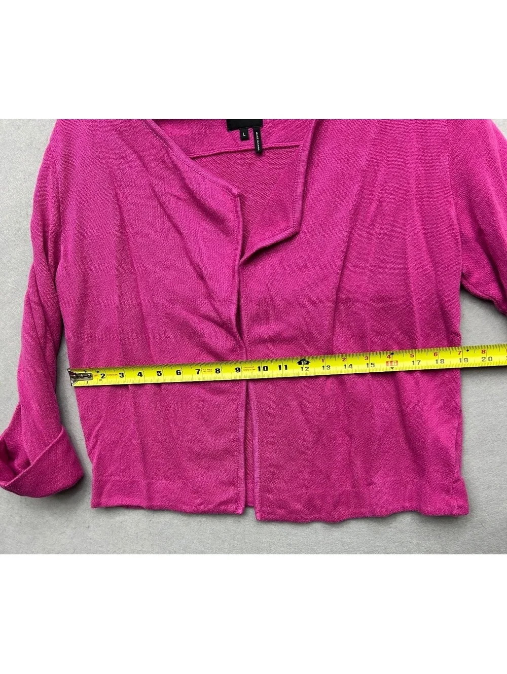 NIC + ZOE Pink Cardigan Women Size Large Roll Up Sleeves